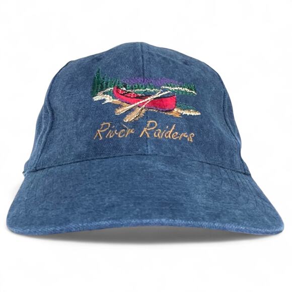 Vintage River Raiders Canoe Embroidered Dad Hat Strapback Streetwear Nature - Picture 2 of 13